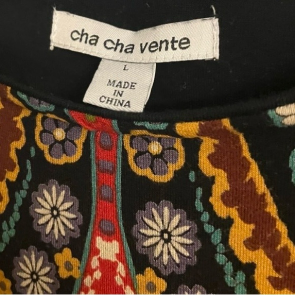 Cha Cha Vente Multi Colored Tunic Dress – Size L - Picture 6 of 9